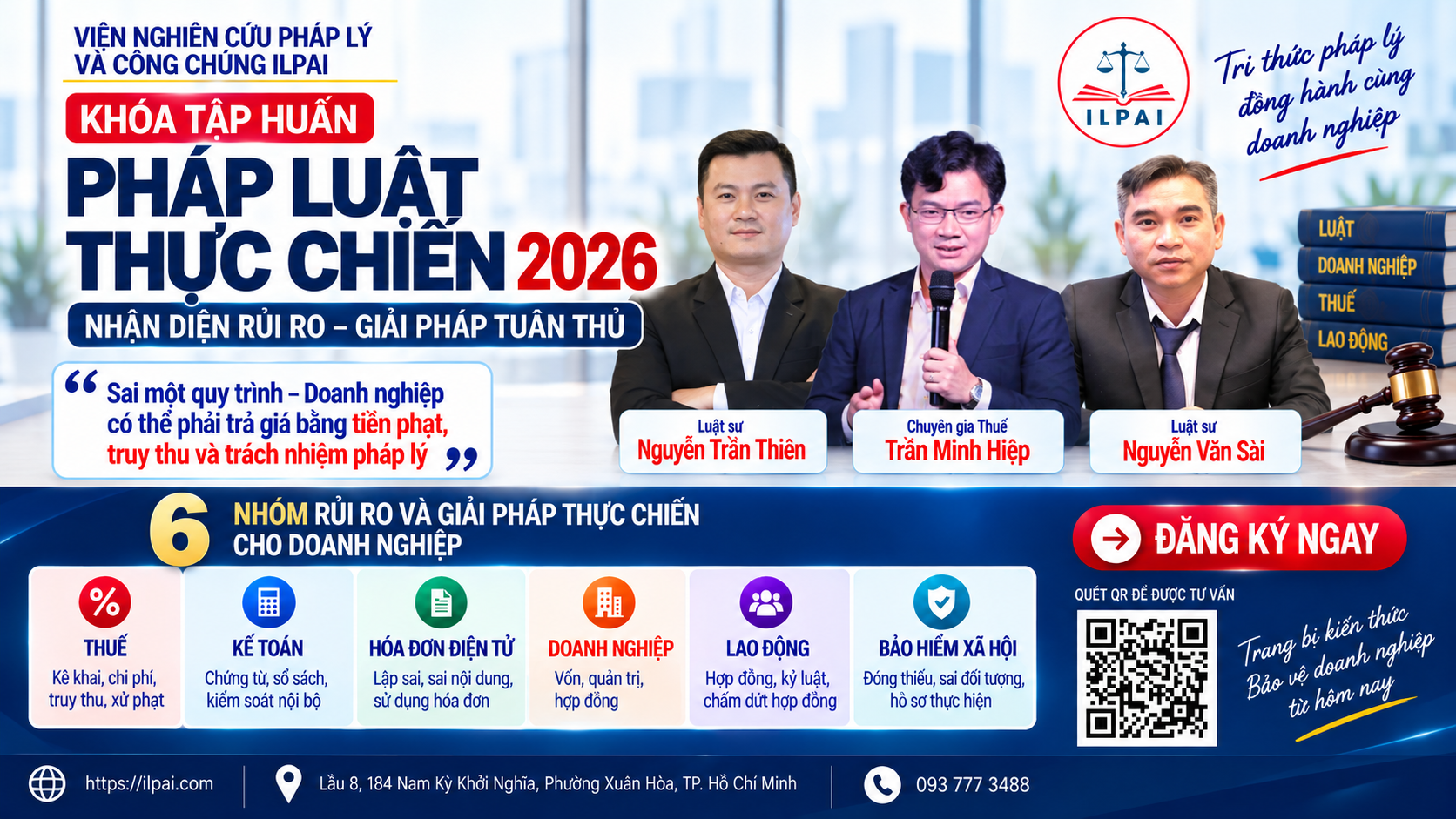 Khóa tập huấn Pháp luật thực chiến – Cập nhật quy định mới năm 2026 do Viện ILPAI tổ chức